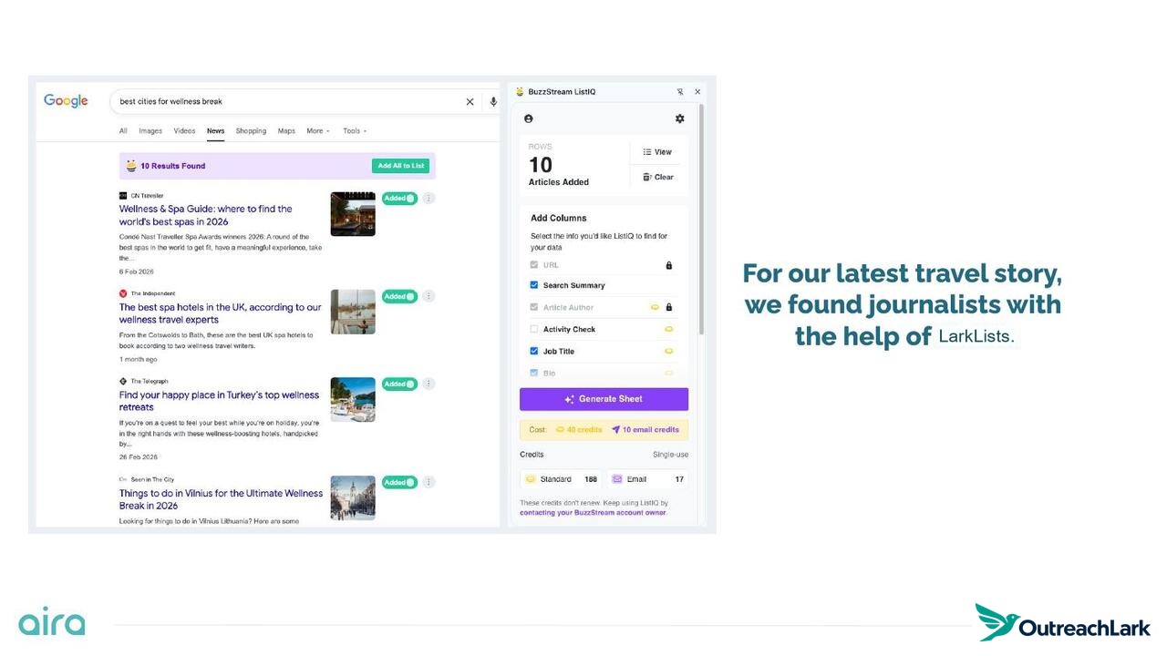 Finding journalists with LarkLists