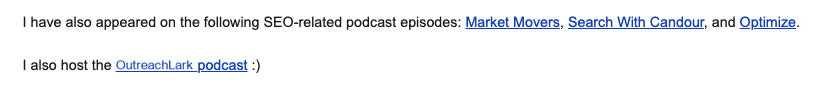 podcast pitches mentions