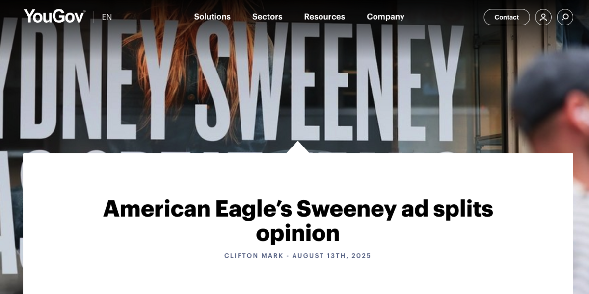 american eagle's sweeney ad splits opinion