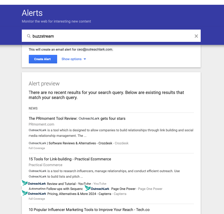 google alerts