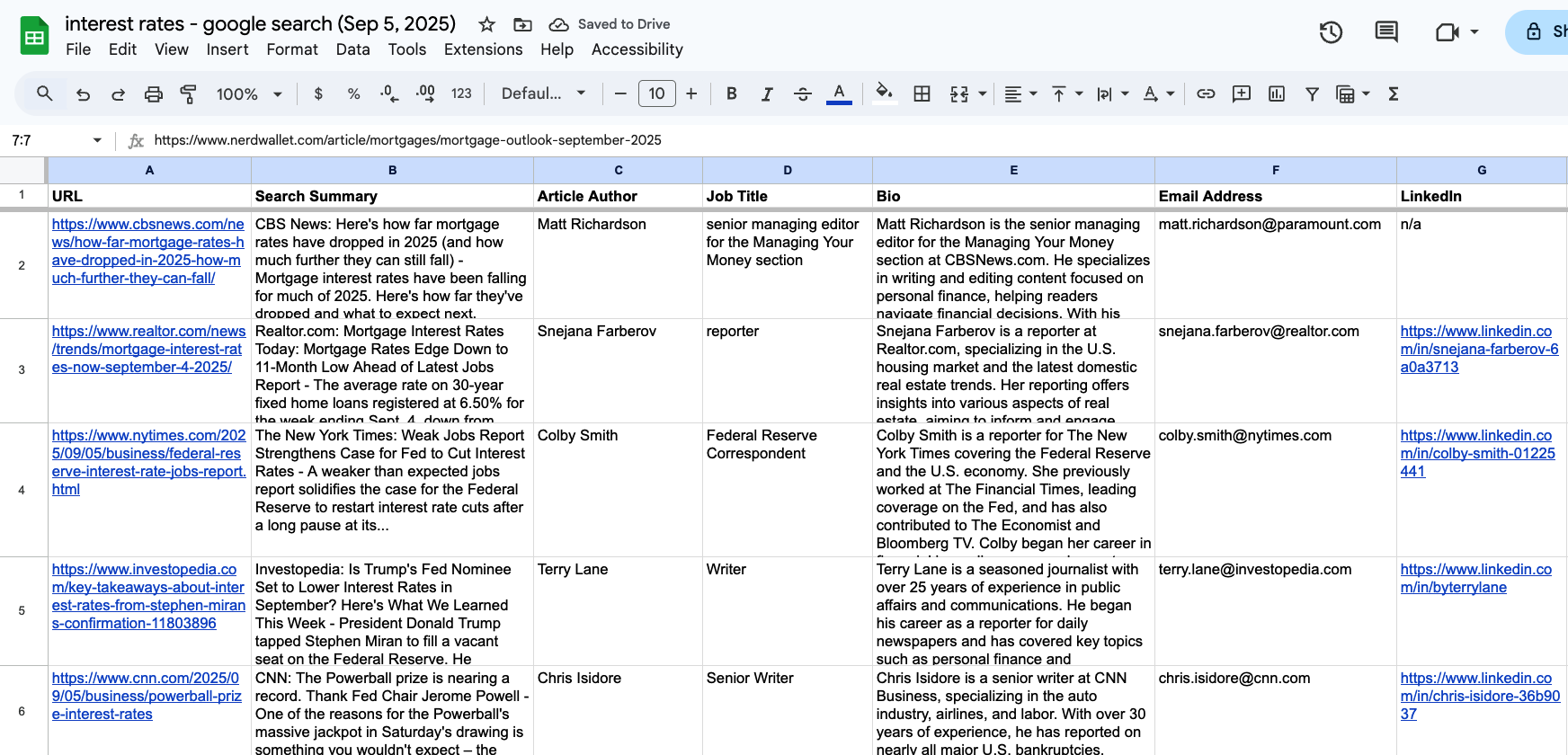 generate sheet