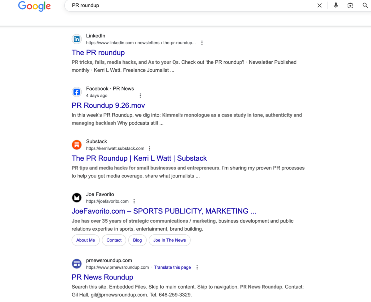 pr roundup