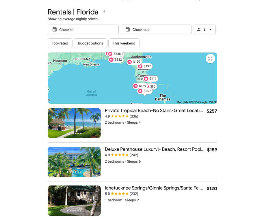 rentals in florida