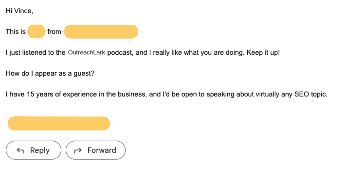 OutreachLark podcast pitch