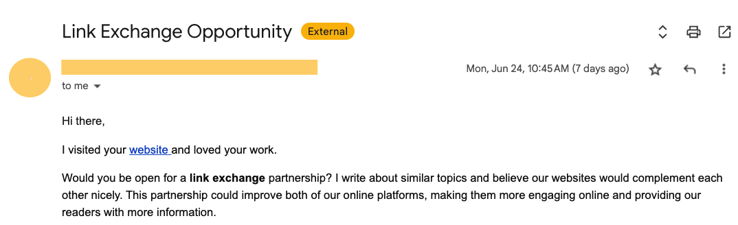 direct link exchange email