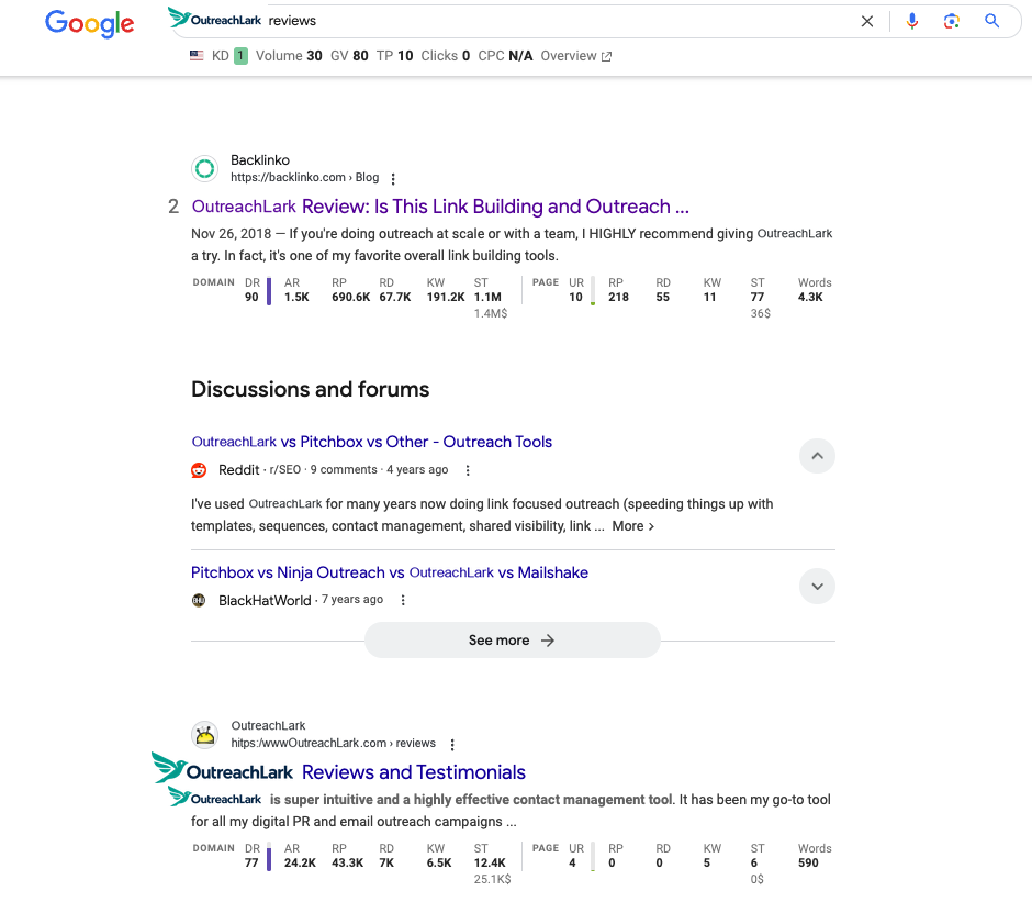 OutreachLark reviews