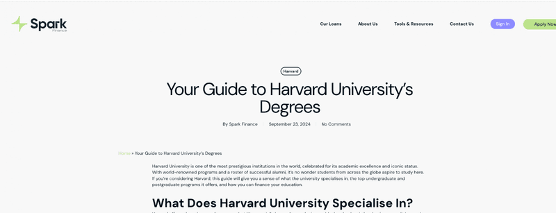 spark harvard university spark - your guide to harvard university's degrees