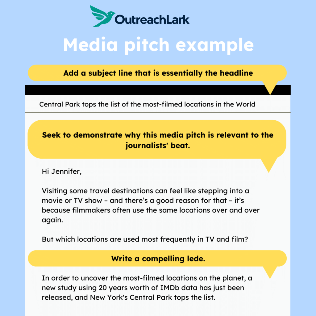 media pitch example 1