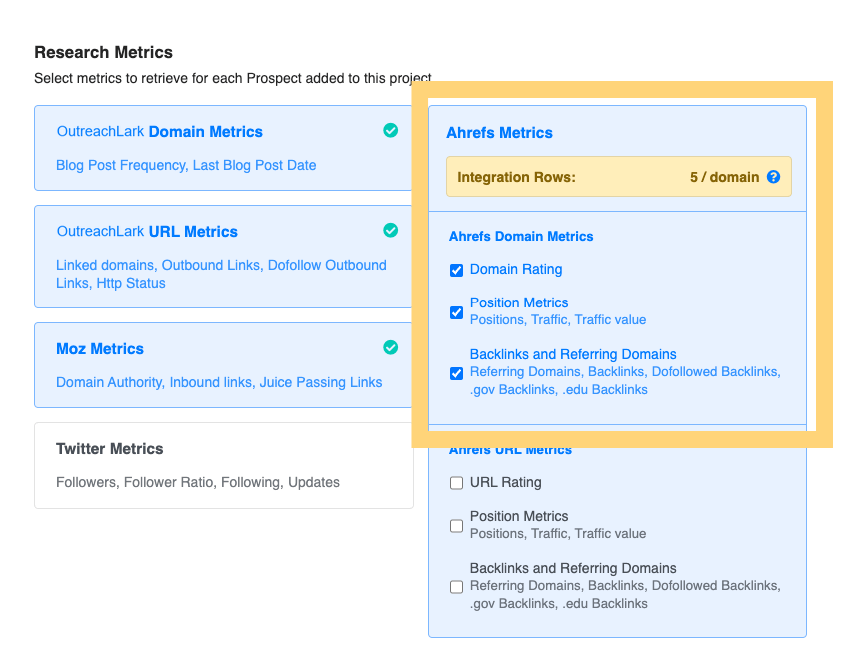 setting up a OutreachLark project