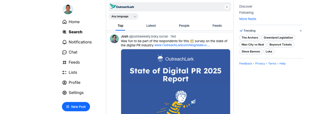 OutreachLark bluesky
