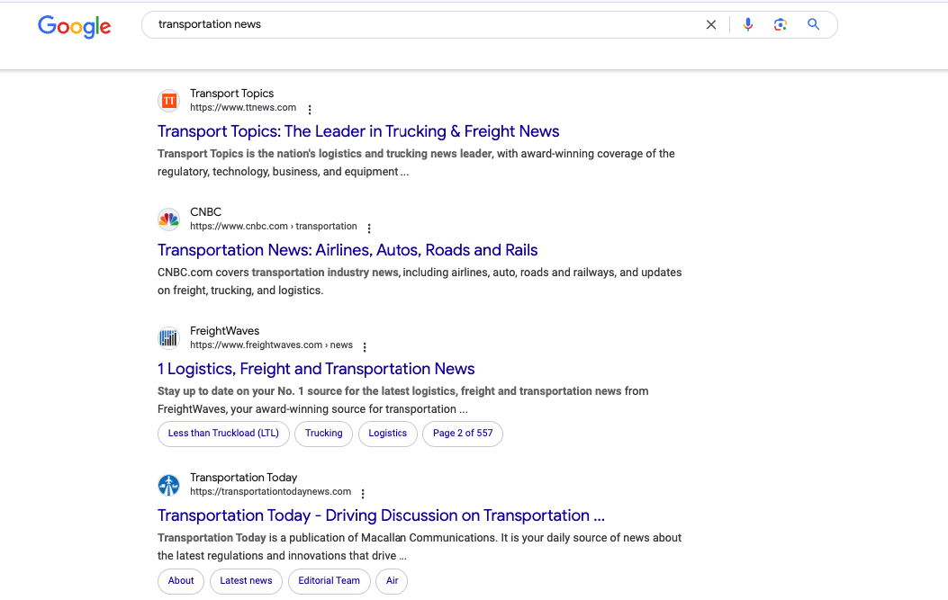 transportation news