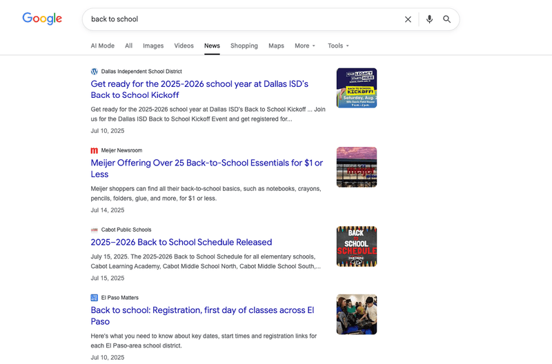 back to school back to school search query