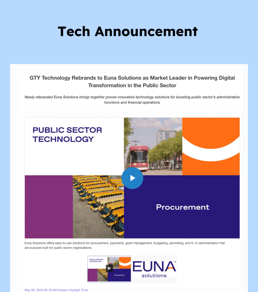 tech announcement press release