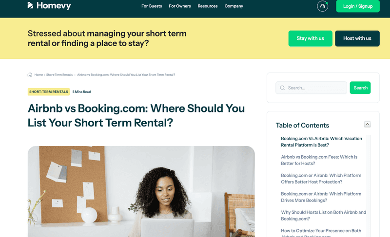 homevy homevy - airbnb vs booking.com