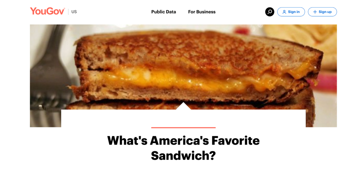what's america's favorite sandwich