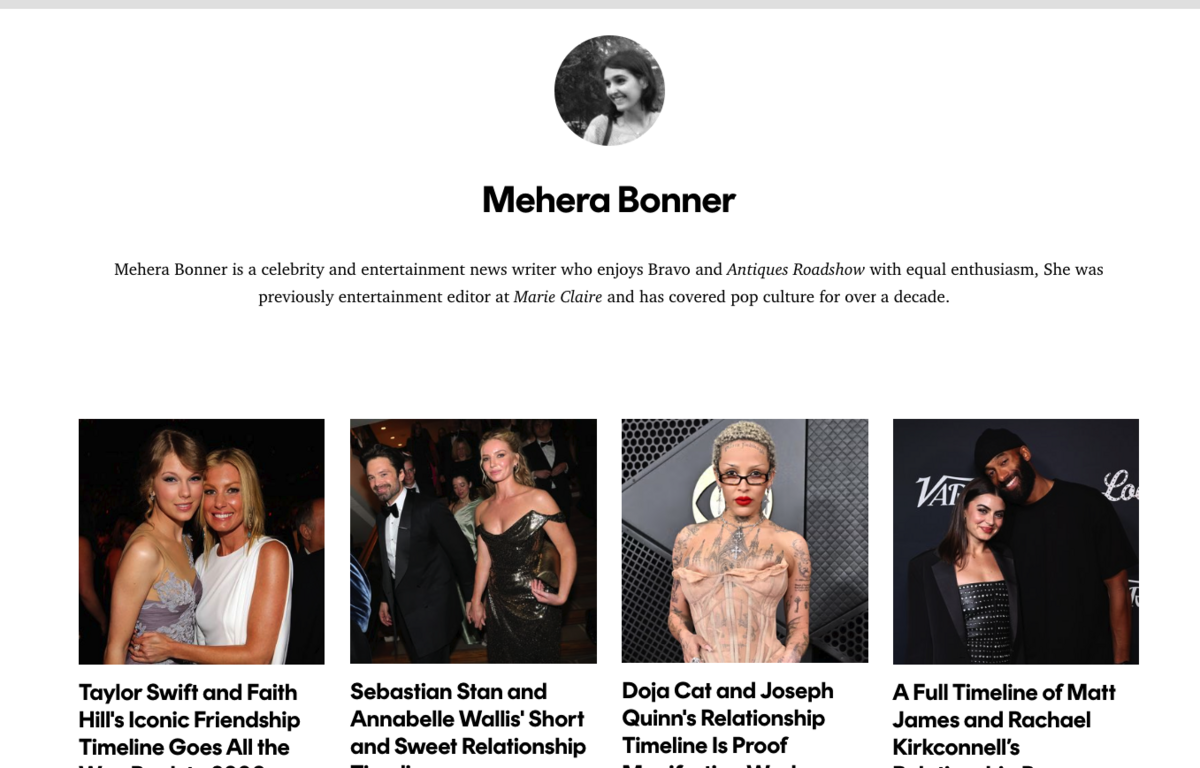 mehera bonner author page