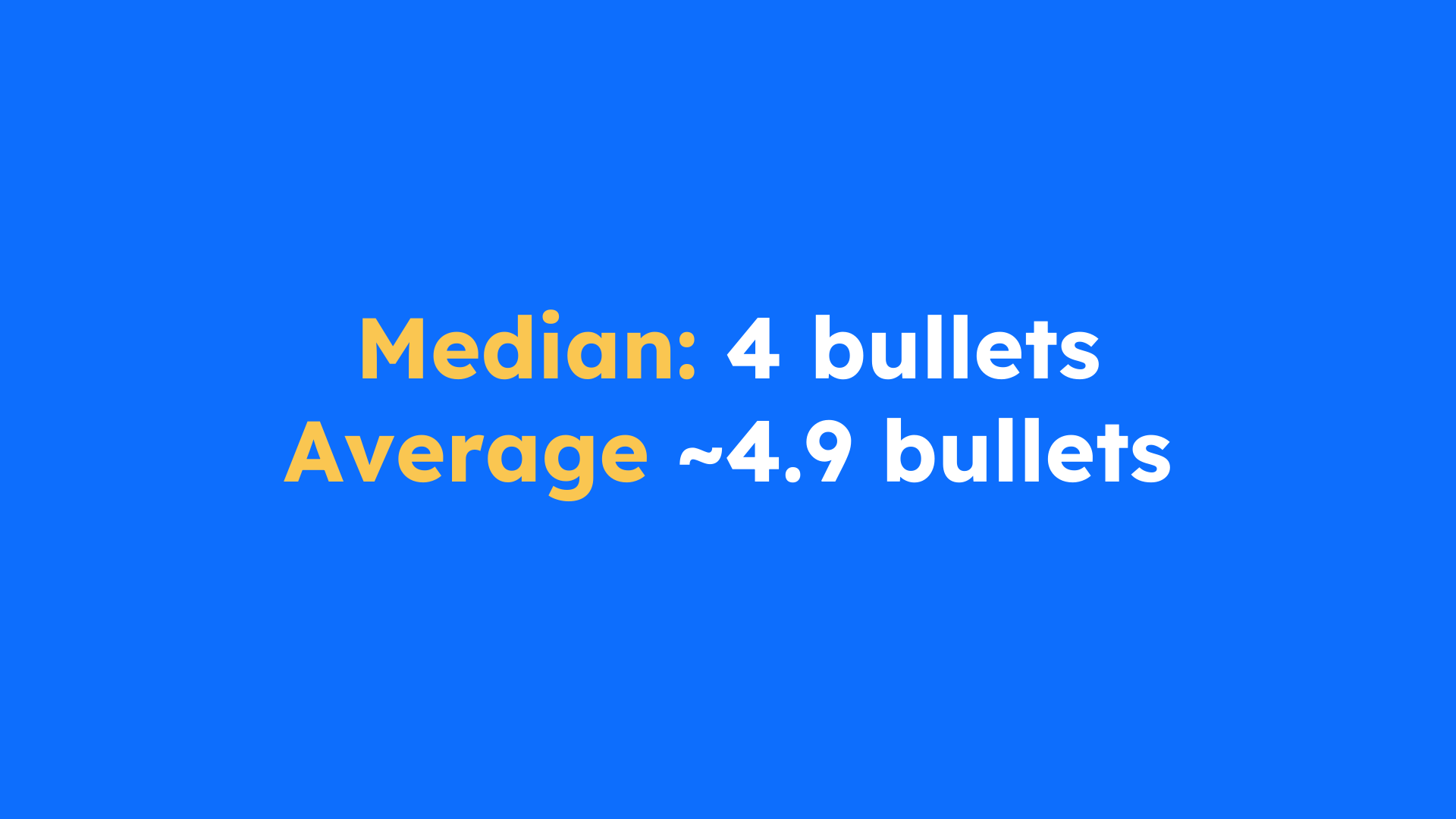 number of bullets