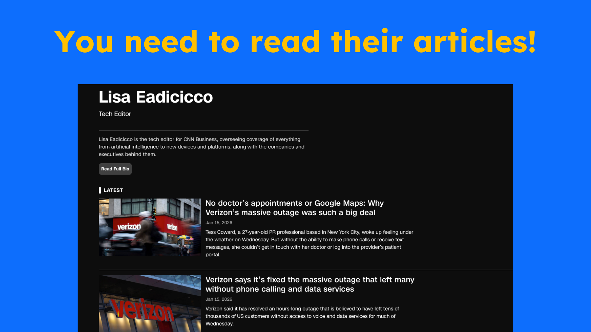 you need to read their articles