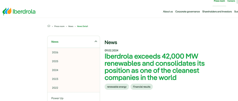 iberdola newsroom iberdola exceeds 42,000 MW renewables newsroom