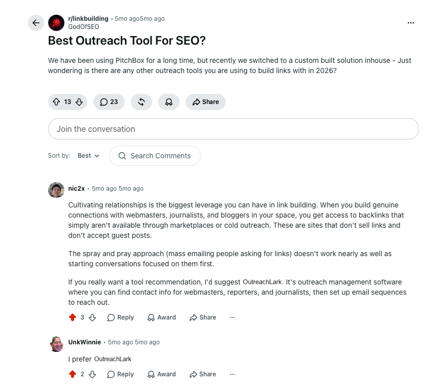 best outreach tool redddit best outreach tool for seo post on reddit